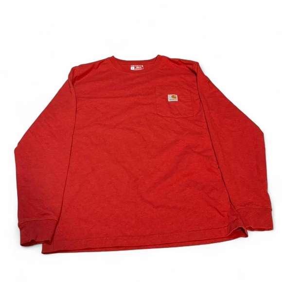 Carhartt Other - Carhartt Long Sleeve Pocket Tee in Bright Red